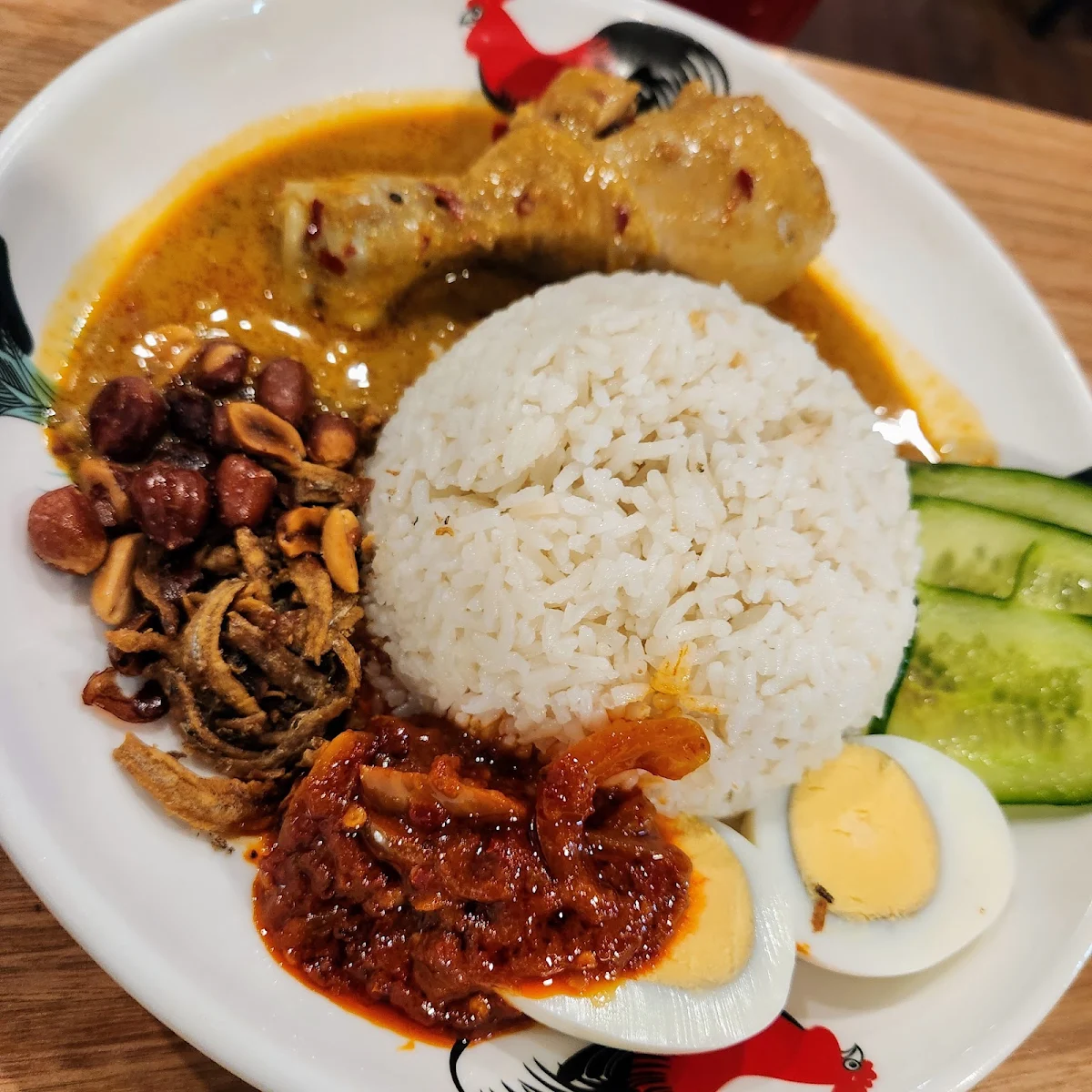 curry chicken nasi lemak 咖喱鸡椰浆饭